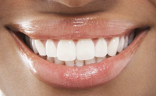 Closeup of healthy teeth and gums