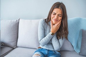 Woman at the dentist