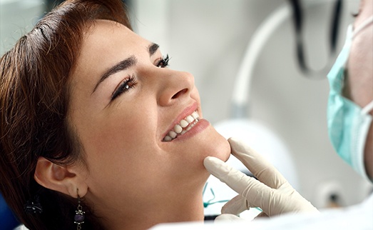 Woman with healthy teeth and gums